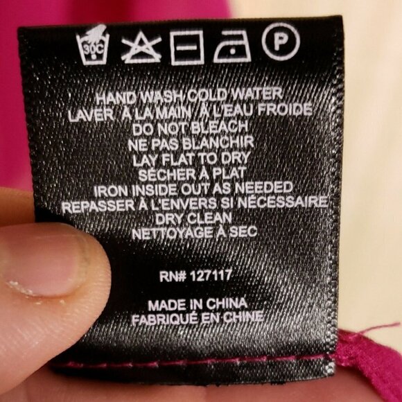 Belle Badgley Mischka Pink Flowy Asymmetrical Off The Shoulder Blouse Large - Picture 4 of 5